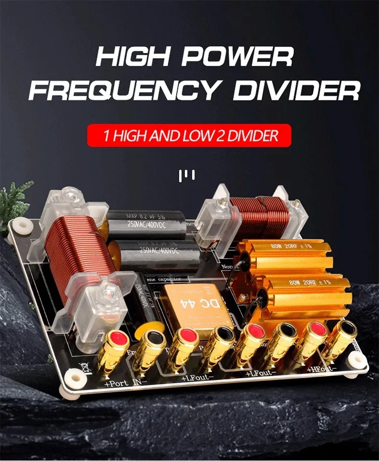 2-Wege-Bühnen-Crossover-Filter, Crossover-Netzwerk, Doppel-Einheit für 10-18 Zoll Lautsprecher, 2-Wege-Audio-Crossover, DIY-Lautsprecherzubehör – Detail 1