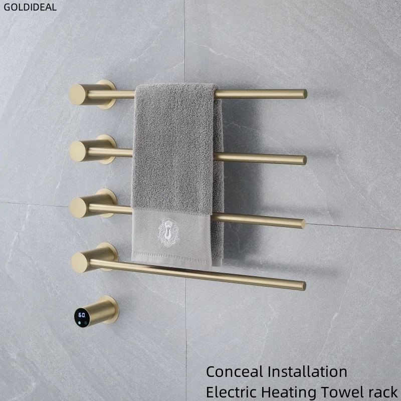 Electric Towel Rack Bathroom Concealed Installation Towel Warmer Thermostatic Electric Heater Towel Holder Smart Rack Home SUS304 electric towel rack