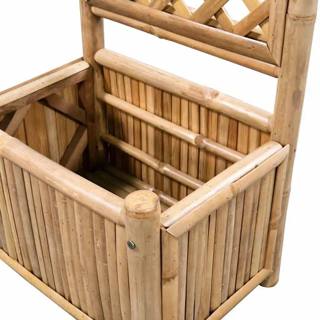 Hochbeet aus Bambus mit 40 cm hohem Gitter für Pflanzen und Blumen – Detail 4