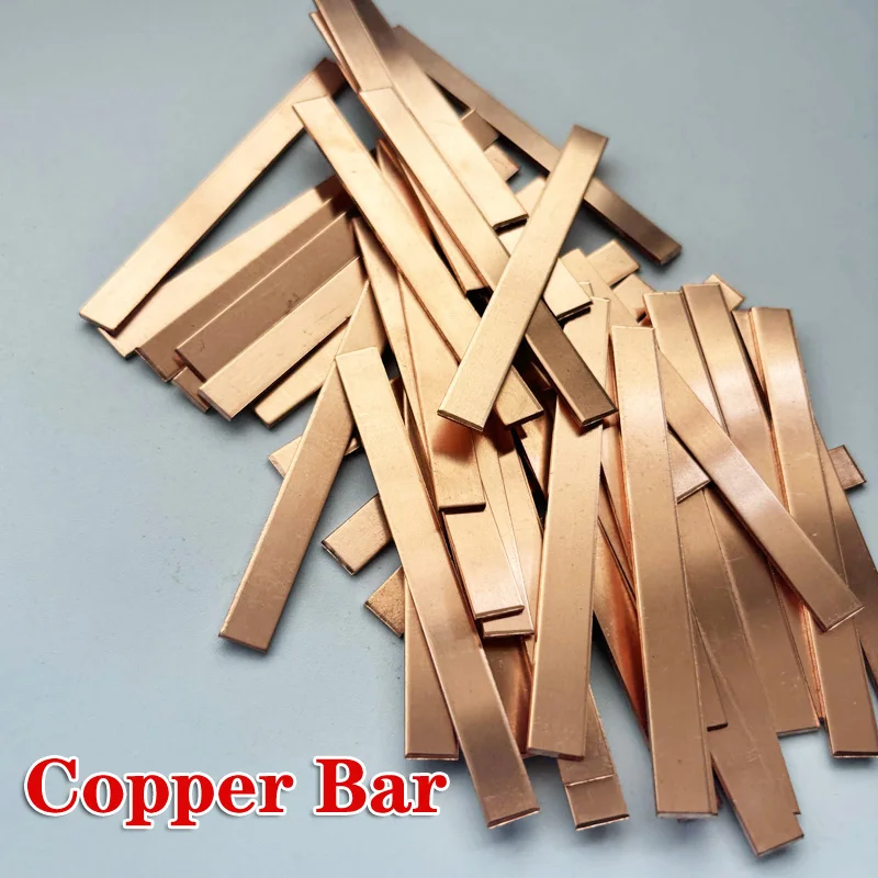 Puur Koperen Platte Balk 2 Stks T2 CU Rechthoekige Bar Koperplaat, Dikte 2Mm, Lengte 500Mm,20mm