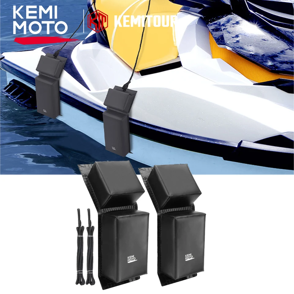 kemimoto PWC ボートフェンダー ドッキング保護キット Seadoo Jet Ski Waverunner用 アップグレードサイズ 18インチx6.5インチx2.4インチ ロープ2本付き Kemimoto  pwcボートフェンダー保護係留バンパージェットスキー海斗waverunnerパックボートフェンダーハンガーtectorポンツーンホルダー -  AliExpress