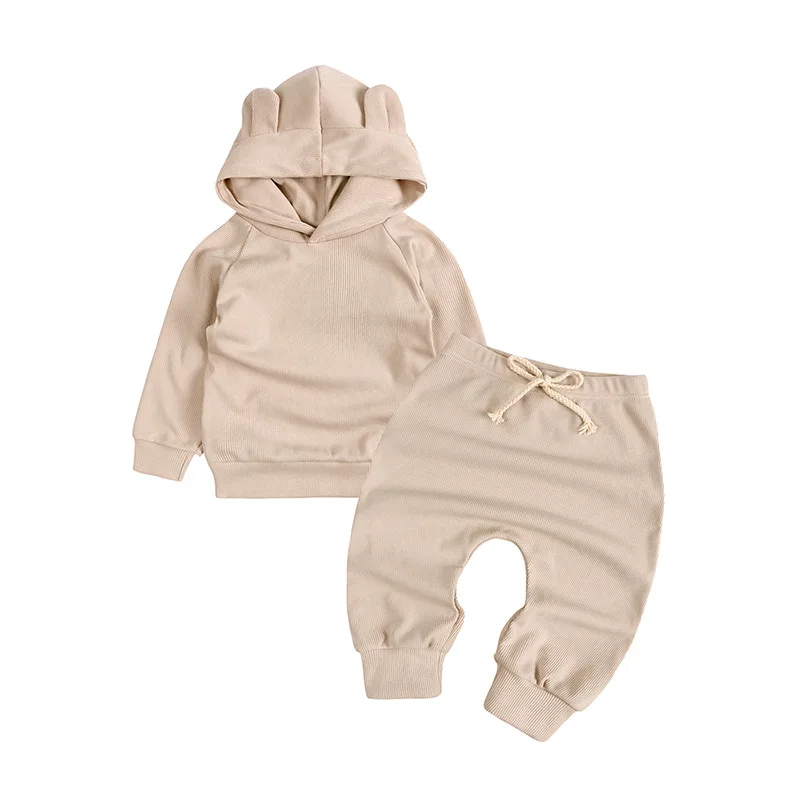 Baby Clothing Set for boy Yg, 2022 New Baby Suits Toddler Newborn Boys Baby Girls Clothes Hooded Sweater + Pants 2 Piece Sets 0-3 Years Old Children's Sui Baby Clothing Set cheap