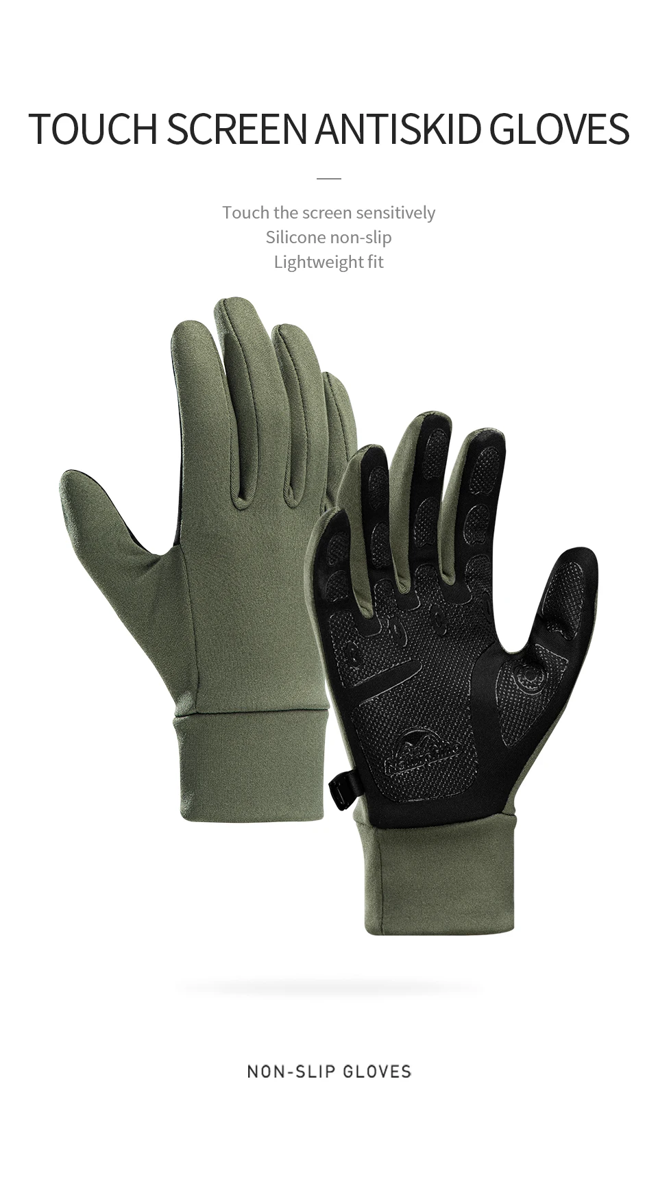 Description Picture 3 of itemNaturehike Hiking Gloves Ultralight Non-slip Breathable Climbing Glove Portable Outdoor Men Winter Cycling Running Sports Gloves