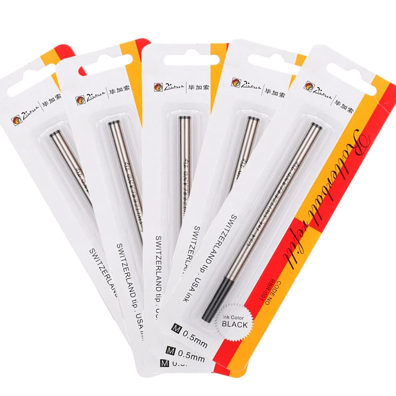 Wholesale Price Picasso International Standard (Screw type) Roller Ball Pen Refills Black Ink Refills Writing Gadget jonathan usb plug in british plug in common plug in macau international universal british standard plug in