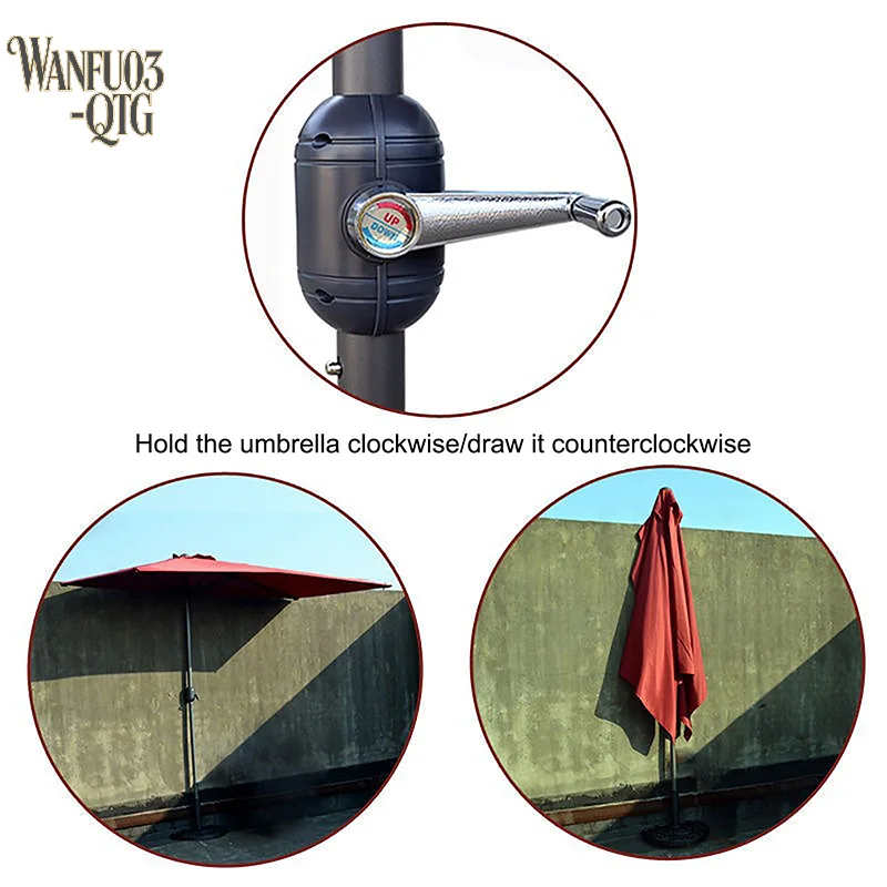Hot Sale Parasol Shaker Crank Handle Patio Umbrella Crank Handle Umbrella Accessories Patio Outdoor Replace Parts