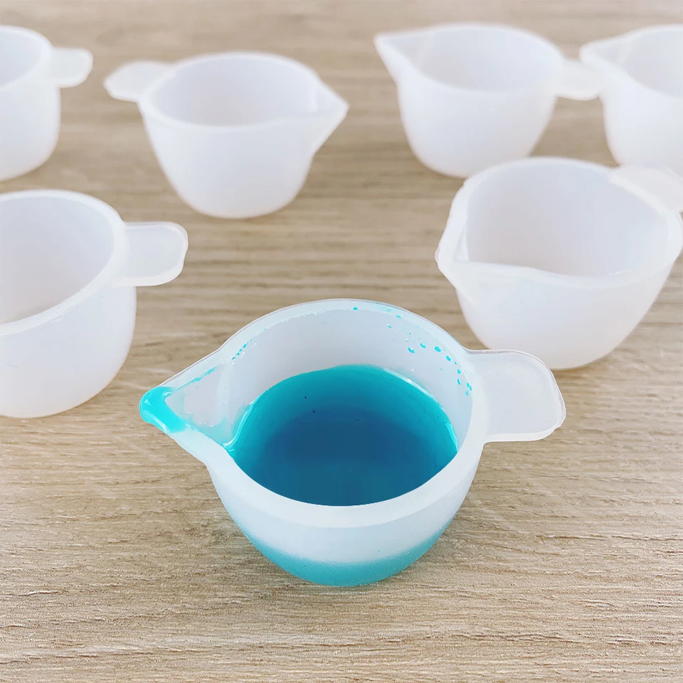MILISTEN 100 Bicchierini In Silicone Da 40 Ml Per Resina E Pigmenti | Monouso, Ideali Per Miscelare Colori E Progetti Fai Da Te, Leggeri E Pratici