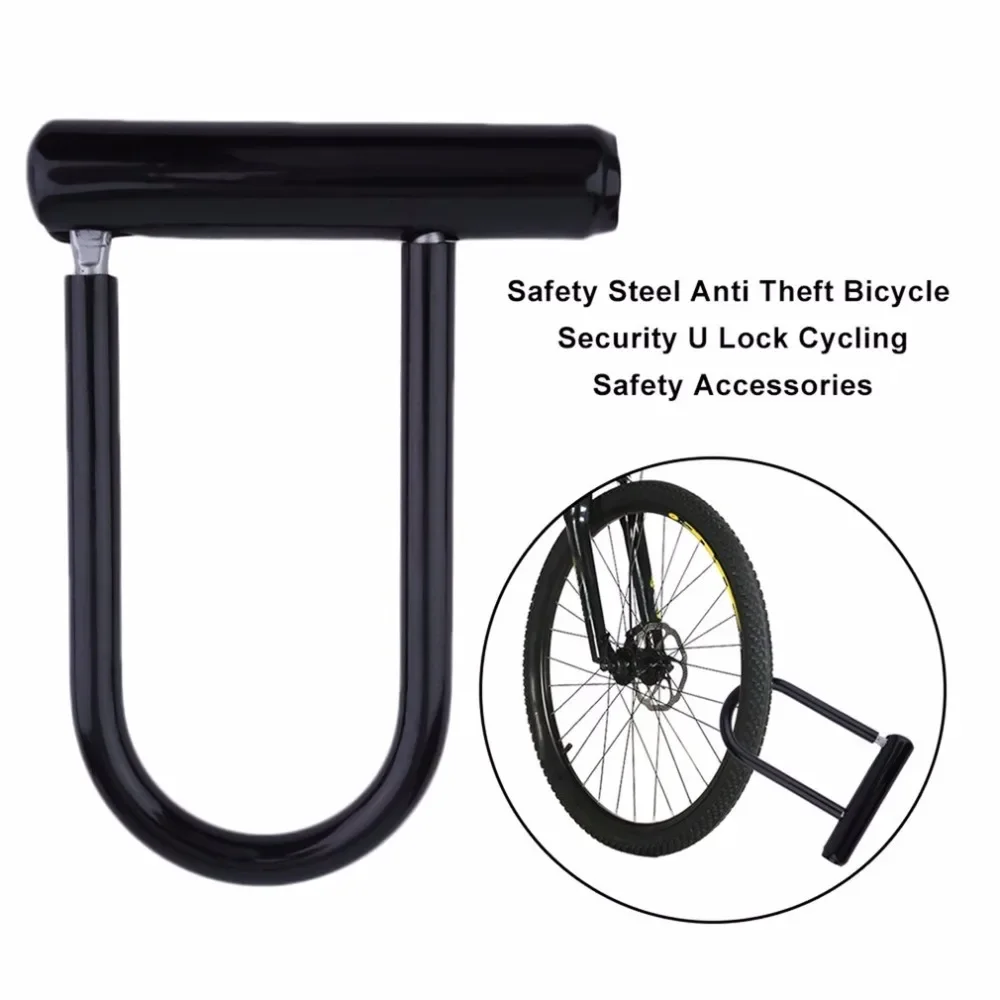Bicycle U Lock Portables MTB Road Bike Wheel Lock With Key Anti-theft Safety Motorcycle Scooter Cycling Bicycle Accessories_voghion.com