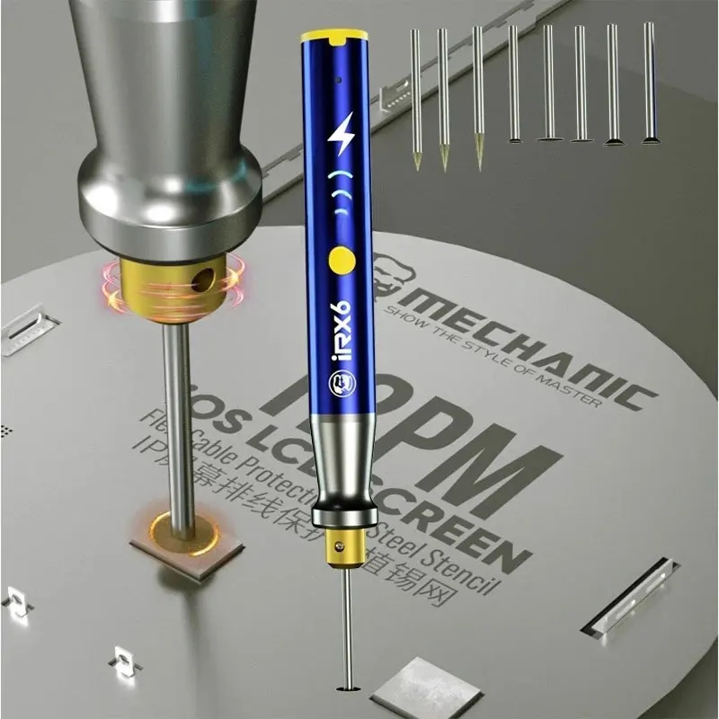 Mini Electric Polishing Pen MECHANIC IRX6 Machine Mini Electric Polishing Pen Motor High-speed and Stabilize Operation strong Power High Concentricity