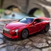1:32 LEXUS LC500 Miniature Model Car Alloy Diecast Metal Rubber Tire Sound Light Pull Back Function Vehicles Collection Kids Toy 1