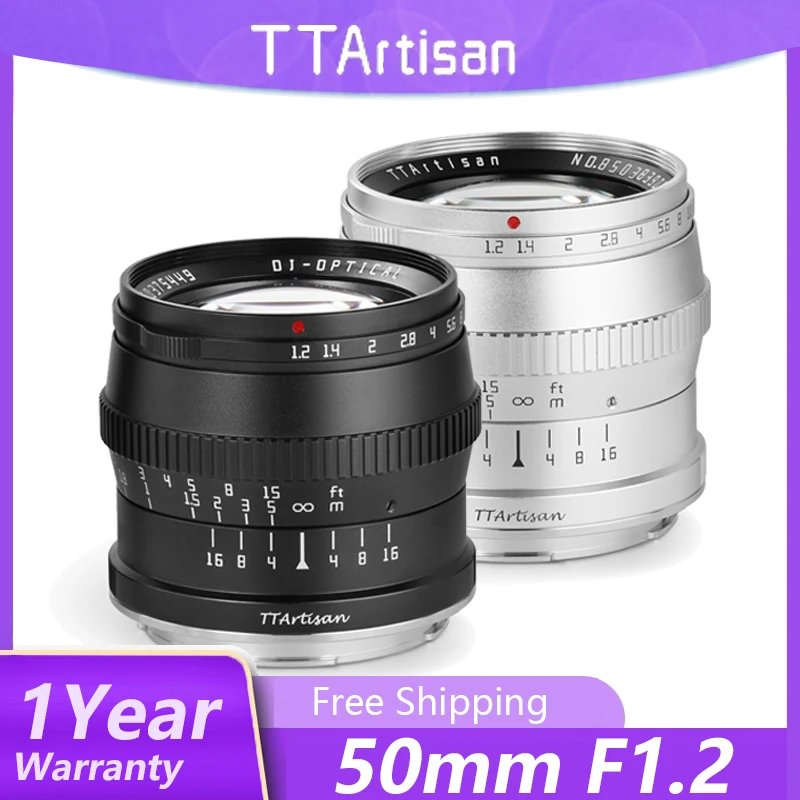 Ttartisans 50Mm F1.2 Aps-C Obiettivo Per Mft Canon Eos M Sony E Mount Fujifilm X Mount Nikon Z Sigma L Mount Corpo Della Fotocamera