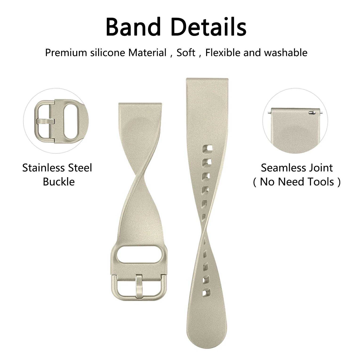 Silicone Smartwatch Strap - Soft Bracelet Wristband for Enhanced Comfort