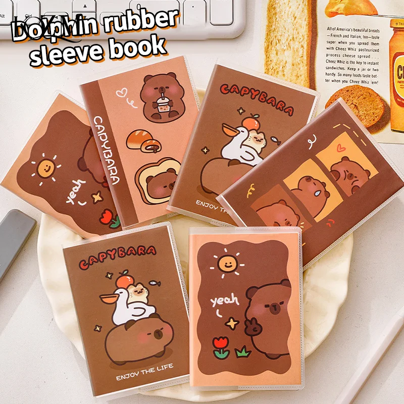 Cartoon Capybara Notebook Portable Mini Pocket Notebook High Quality Notepad Student Stationery School Office Supplies Gifts
