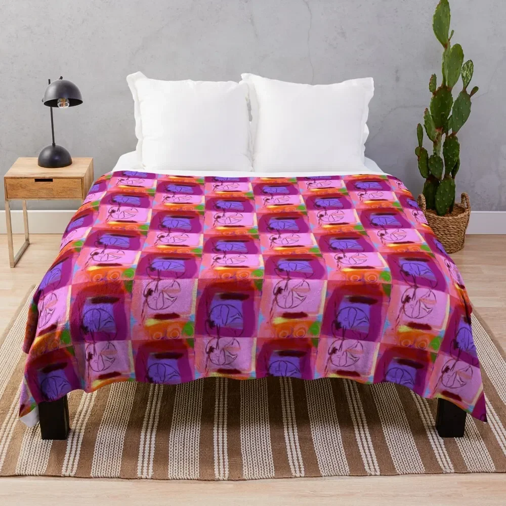 

Aerial Dancer in Circles and Squares Throw Blanket Flannel Fabric Baby Plaid on the sofa christmas gifts Blankets