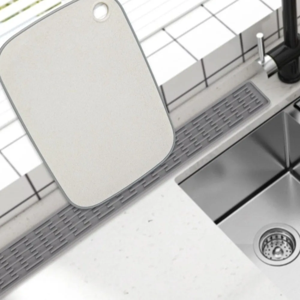 Non-slip Silicone Drainage Mat Foldable Large Size Longer Faucet Mat Multifunctional Utensils Drying Drainer Pad Tableware