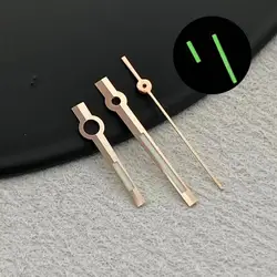 Green Luminous 28.5MM Watch Dial with Hands - NH35/NH36 Movement - Compatible Watch Accessory - NO logo (Rose gold)
