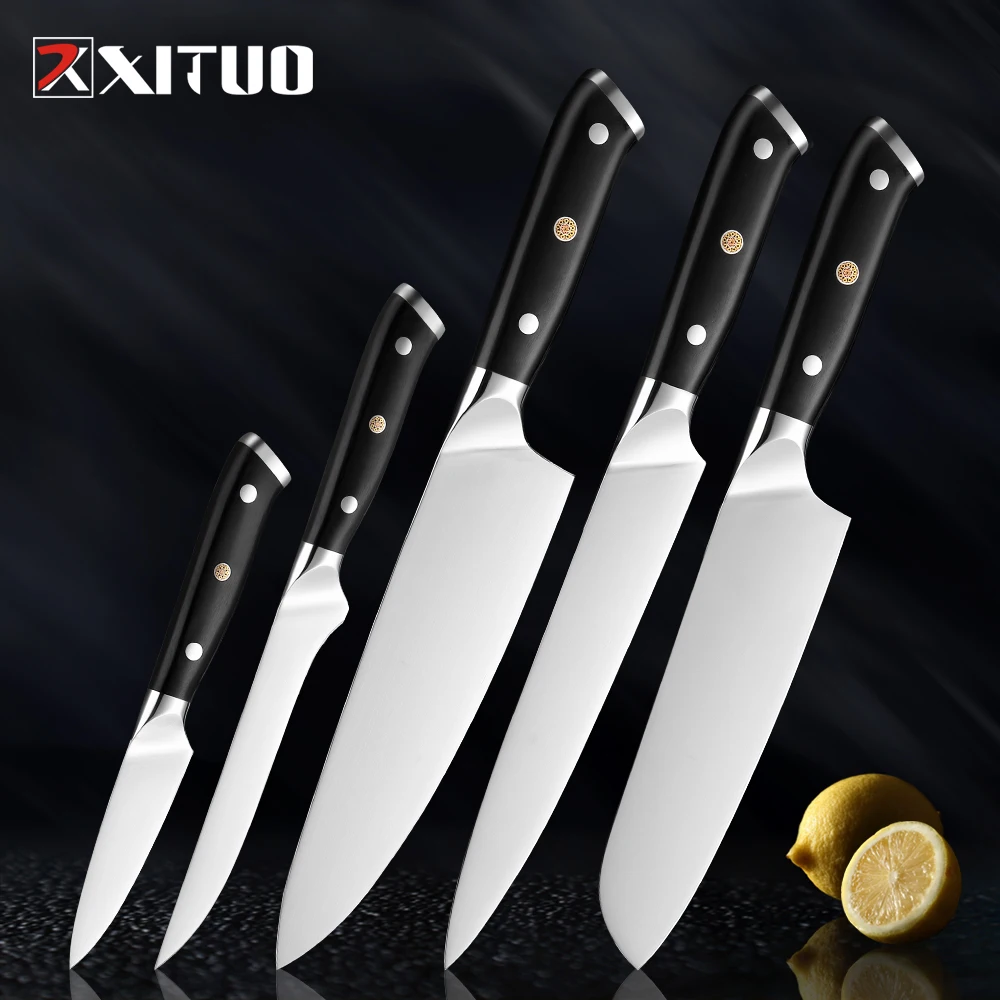 Kitchen Knives German Stainless Steel 1-7PCS