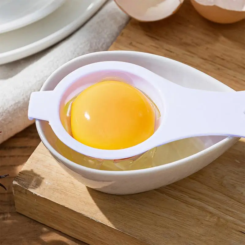 Gema de ovo separador de ovo divisor plástico branco conveniente ferramenta ovos do agregado familiar filtro ovo cozinhar ferramenta cozimento acessórios da cozinha