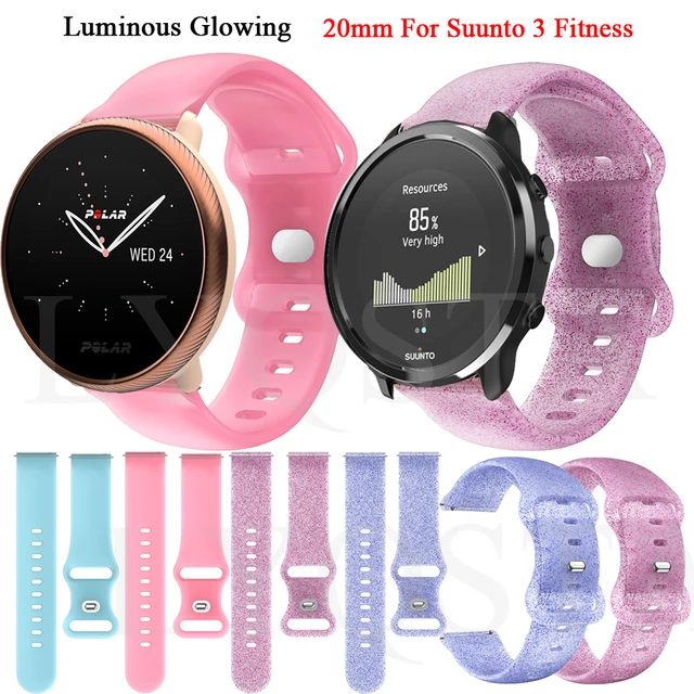 Silicone Luminous Glow Bracelet For Polar ignite 2/SUunto 3 Fitness Smart  Watch Band For Polar