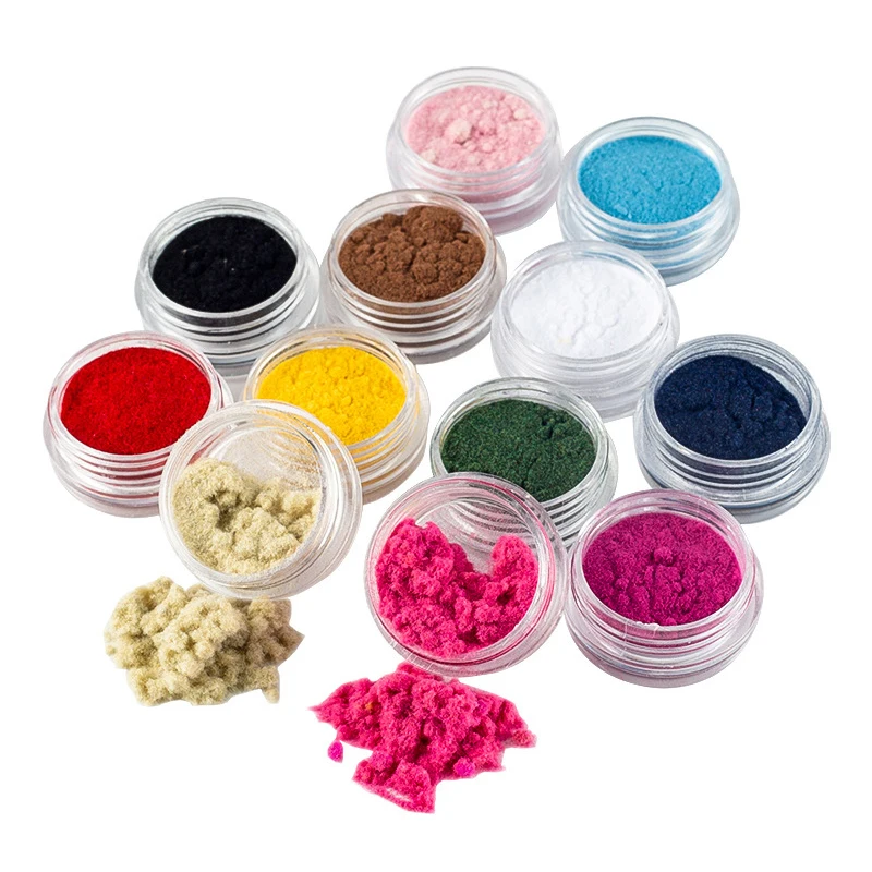 Nail Powder, Nail Pigment, Nail Glitter, Nail Decoration, Nail Decorations, 12 Colors Velvet Nail Art Powder
