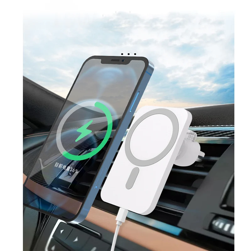 

Car Phone Holder Cellphone Car Holder 15W Magnetic Wireless Charger for Air Vent Mount Cars Charger Wireless For iPhone Xiaomi