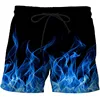 Flame Graphics 3d Print Summer Fashion Men's Shorts Quick Dry Swimming Shorts Oversized Casual Beach Pants Trend Men Clothing 4