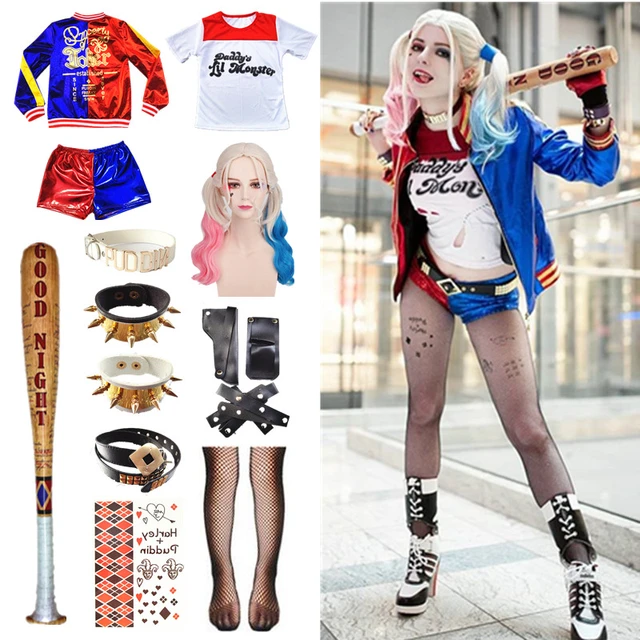 Harley Quinn fantasia para o Dia das Crianças, Fantasia Arlequina Joker,  Harleen Quinzel, Birds of Prey Party Vestuário, Esquadrão Suicida jaqueta -  AliExpress