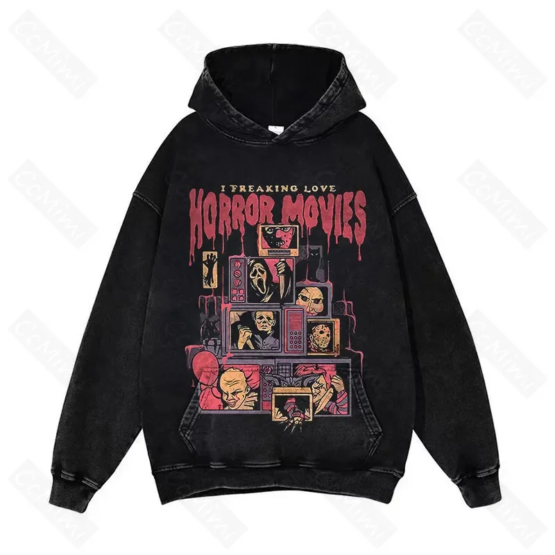 

Letter Sweatshirts Oversize Y2k Clothing Hoodie Women's Clothing Free Shipping Cat Halloween Loose Hoodies Hiphop Stitch Kpop