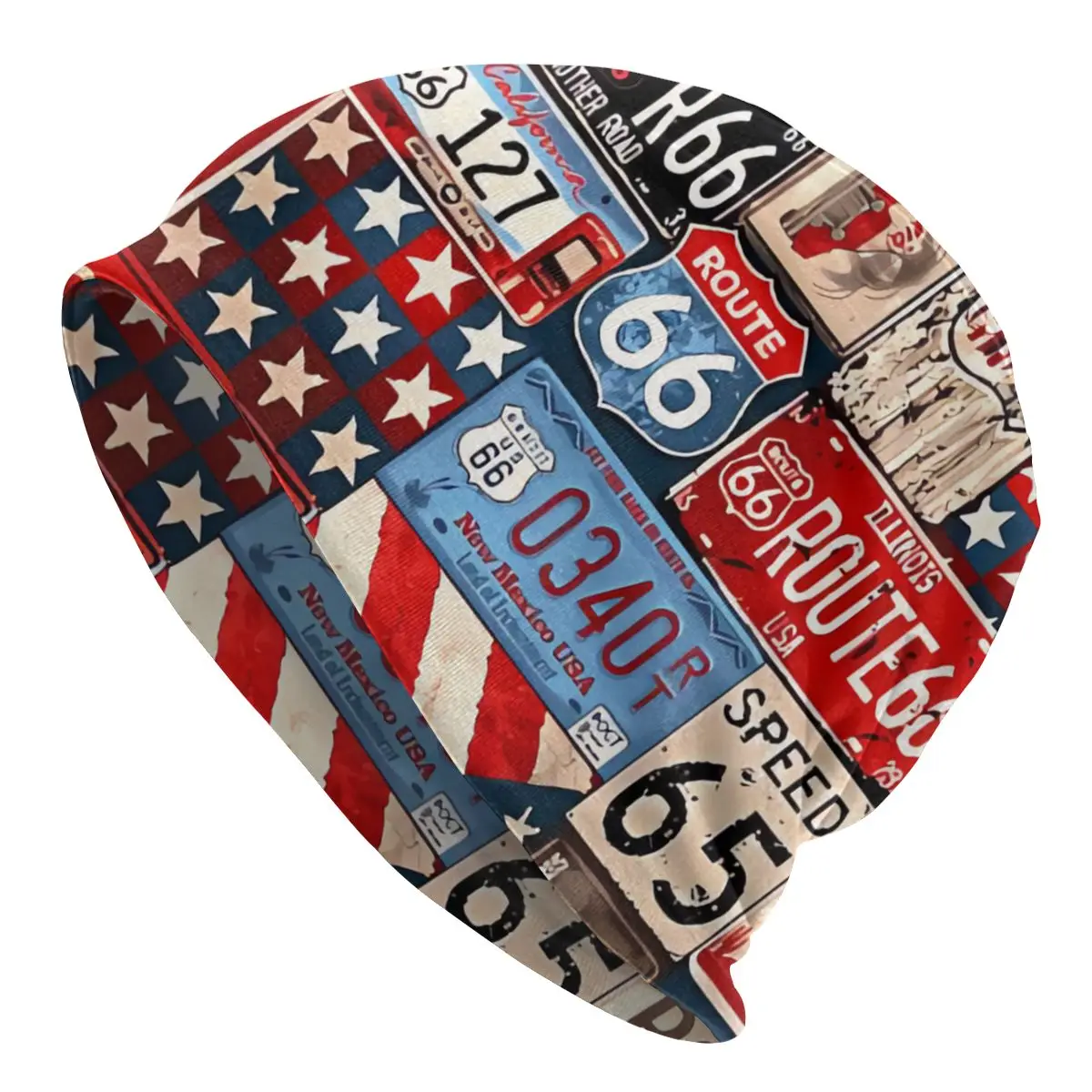 

Patterns Thin Skullies Beanies Autumn Spring Caps For Men Women U S Route 66 Ski Caps Bonnet Hats