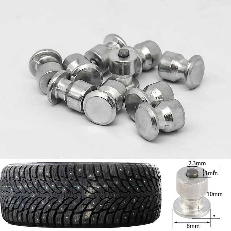 Wheel Tyre Studs 50pcs 7.7x10mm Motorcycle SUV ATV Truck Car Wheel Tire Studs Spikes Winter Lugs Screw Snow Ice Anti-Slip Accessories