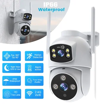 XVIM 6MP Dual Lens WiFi Camera Wireless Security Camera Waterproof 2.4G WiFi PTZ Home Security Protection Surveillance Camera 1
