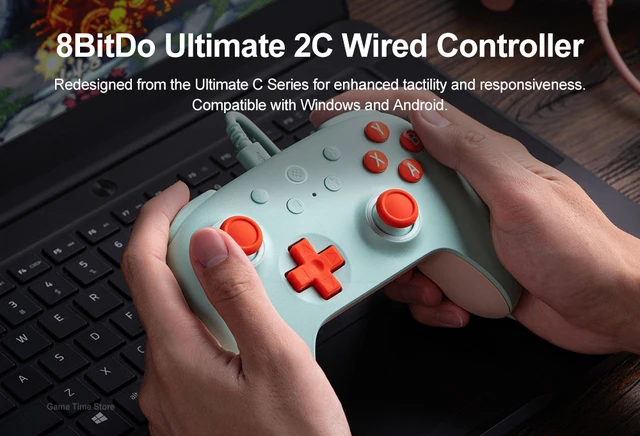 Controller Cablato 8Bitdo Ultimate 2C Per PC Windows E Android - Joystick Hall Effect, 1000Hz Polling Rate (Viola) - Foto 11