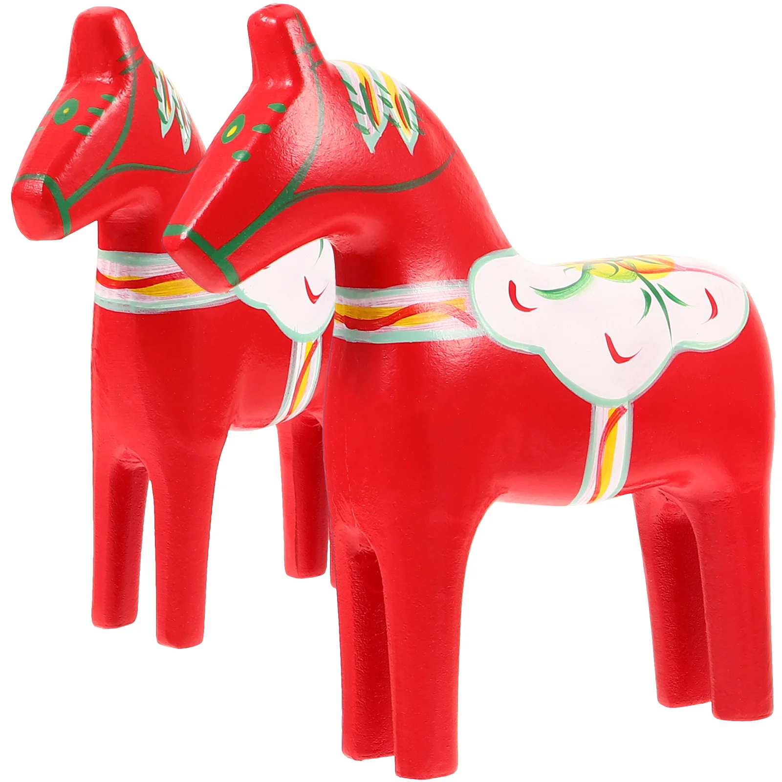 

Wooden Crafts Table Decoration Nordic Style Wooden Horse Ornament Delicate Hand Painted Horse Statue Desktop Horse Decor