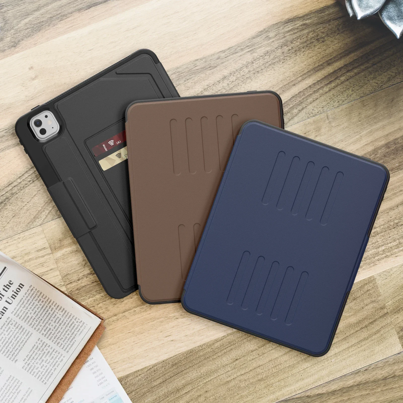Premium Leather Tablet Stand Cover - Luxurious Protective Case