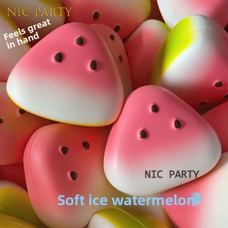 Squishy Watermelon Favors Birthday Party Gift Anti-Stress Slow Rising Fruit Pinch Squeeze Stress Reliever Soft Pressure Reducer