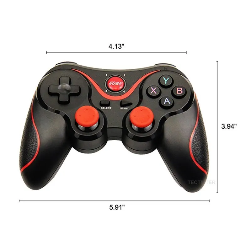 Wireless 3.0 Game Controller Terios T3/X3 For PS3/Android Smartphone Tablet PC With TV Box Holder T3+ Remote Support Bluetooth