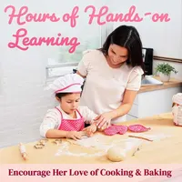 11PCS Kids Cooking Baking Set Chef Set, Includes Apron for Girls, Chef Hat, Mitt & Utensil Gifts for 3-10 Year Old Kids 5