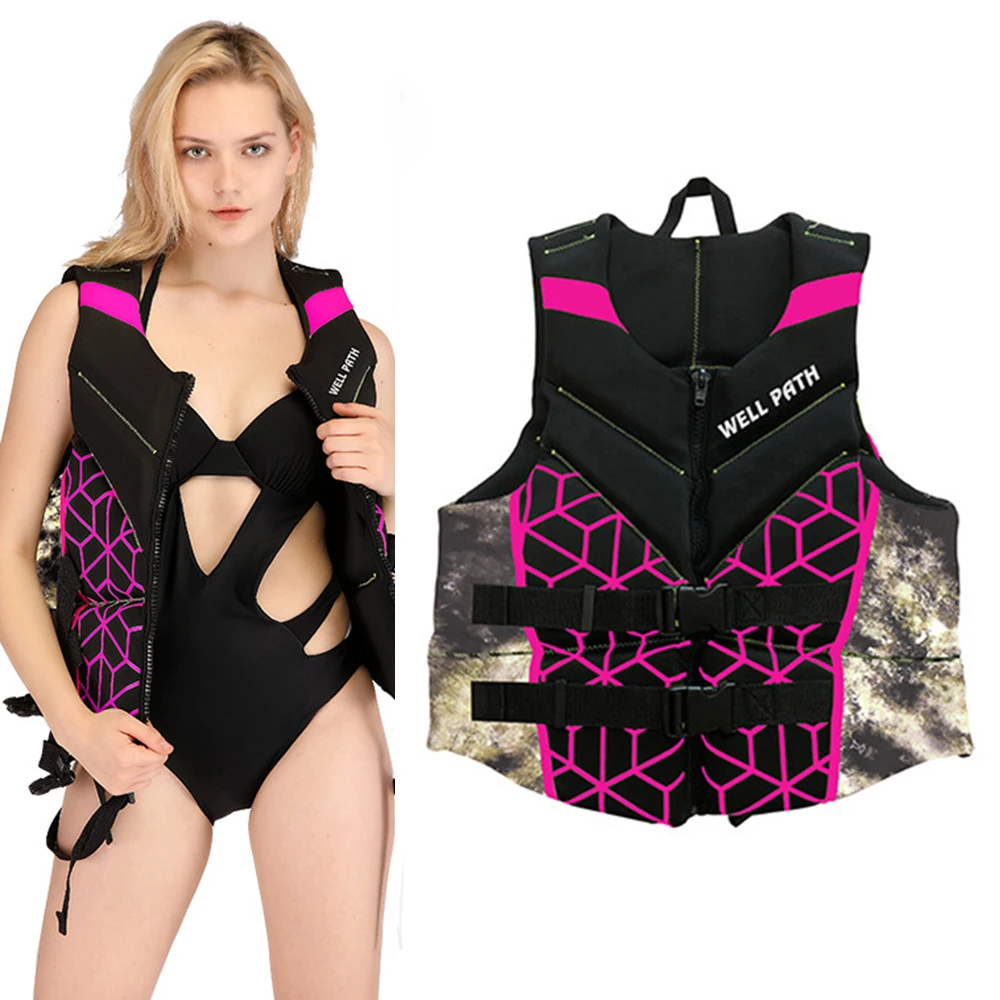 

2023 New Adult Lifejacket Portable Neoprene Fashion Swimming Surfing Vest Men's and Women's Sailing Surfing Fishing Lifejacket