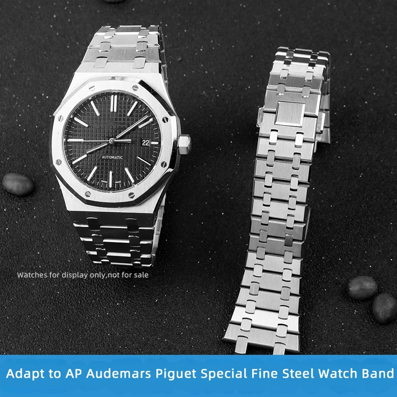 Per Ap Metal Watch Band Men'S Audemars Piguet Steel Watch Band Ap15400 26320 15500 Concavo Solid Special Steel Band 26Mm