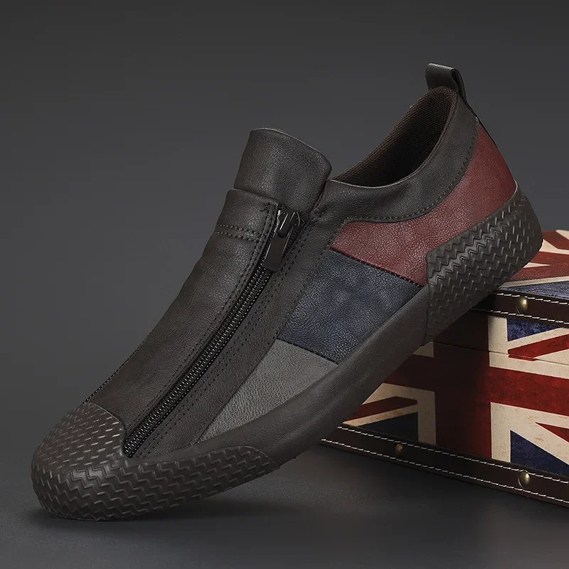 Handmade Leather Casual Shoes for Men Shoes Design Sneakers Man Comfortable Leather Men Loafers Moccasins Driving Mens Shoes