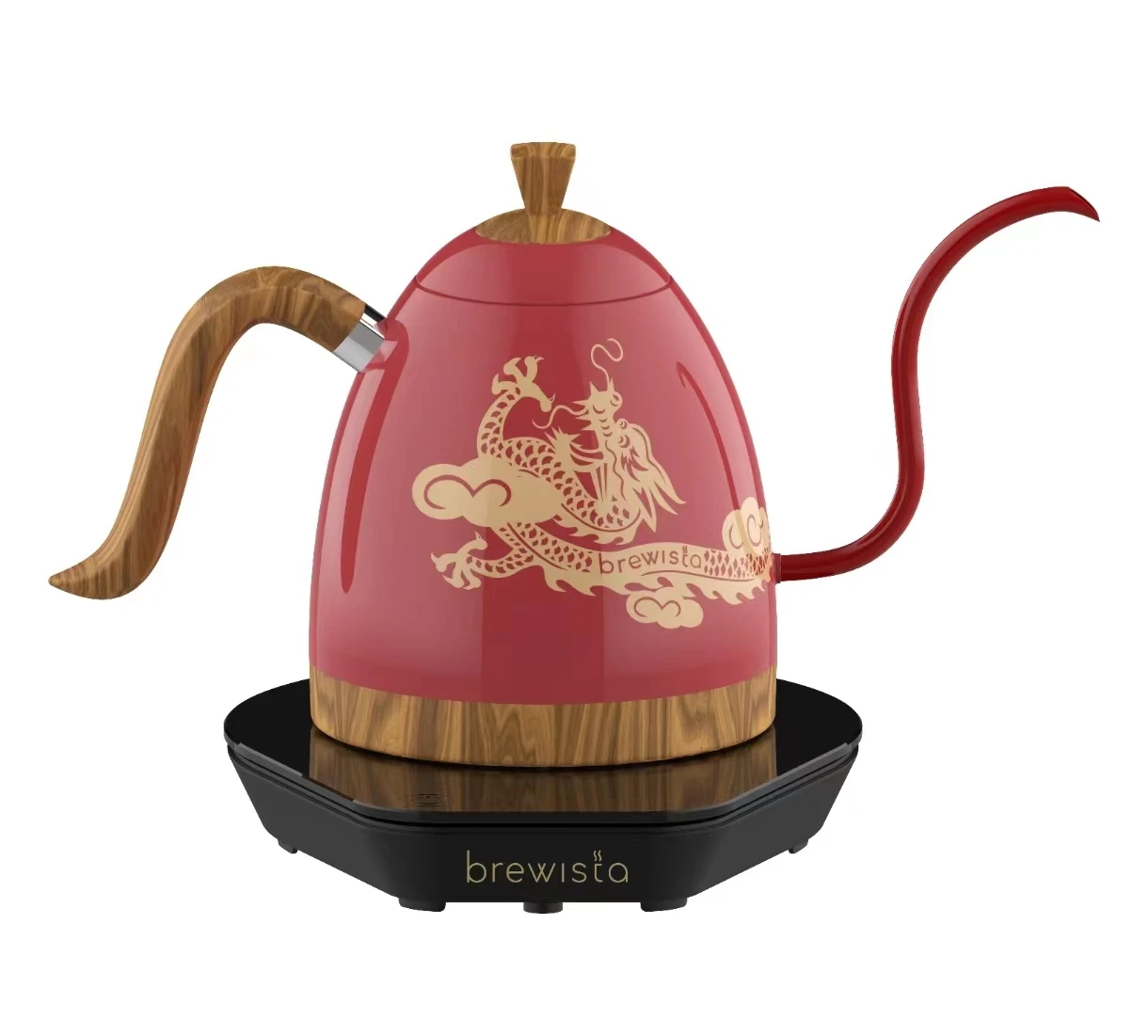 TIMEMORE 프렌치 프레스 커피 메이커, 450ml,15 온스, 내열 유리와 고밀도 스테인레스 스틸 메쉬 사용 10 Brewista 장인 온도 제어 구즈넥, 헤비 듀티 커피 주전자, 물 충전 차 포트, 일정한 제어, 220V, 0.6L, 1L