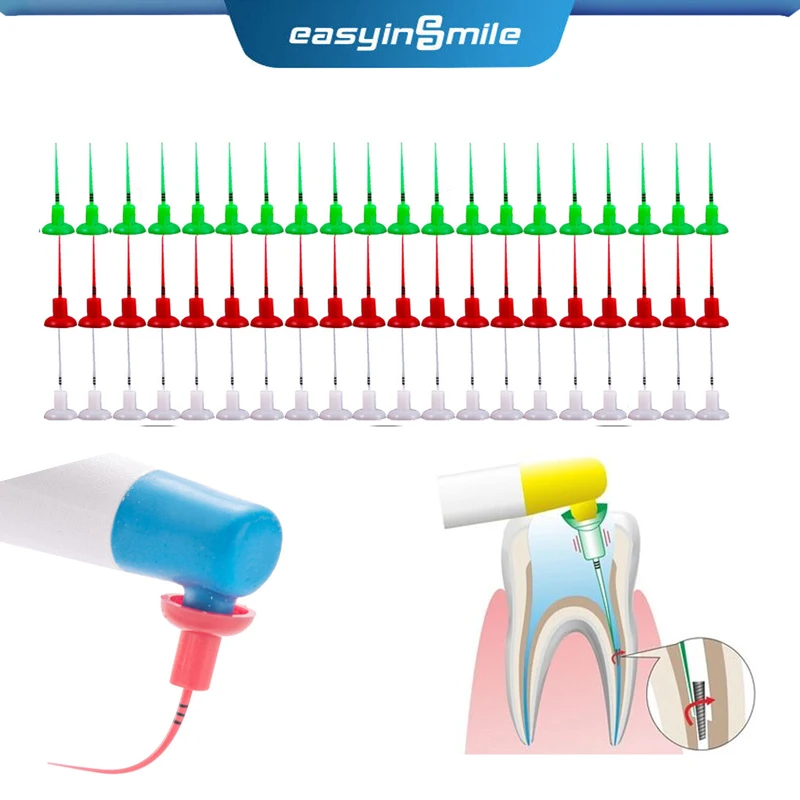 

60pcs Easyinsmile Dental Endo Activator Tips for Ultra Sonic Irrigator Root Canal Cleaning Endo Activator Bendable Never Break