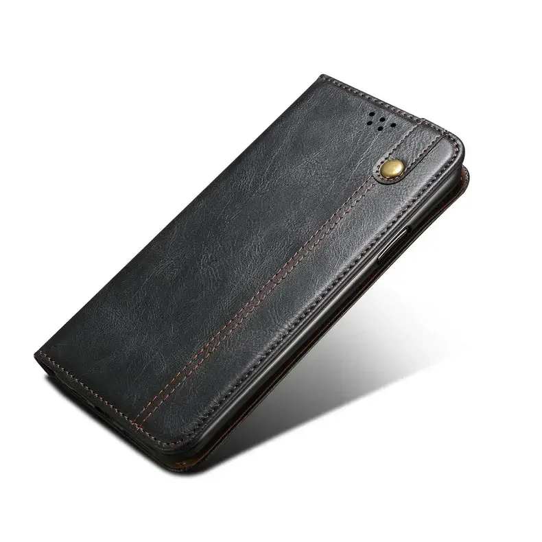 Luxury Magnetic Leather Flip Case - Premium Book-Style Cover