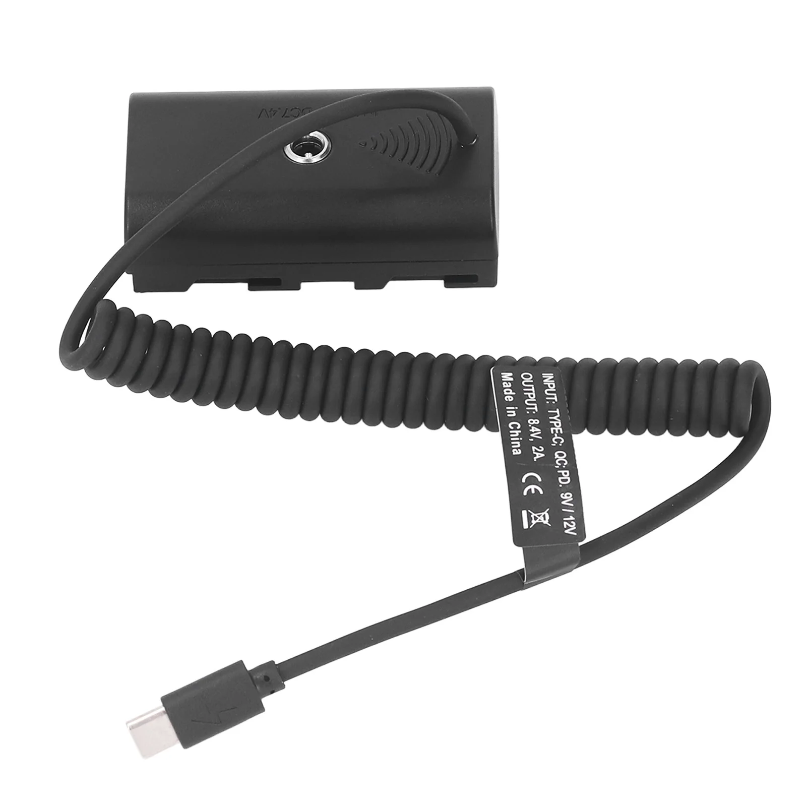 Dummy Battery Type C to NP F970 F750 F570 F550 Fast Charging Circuit Protection Spring Cable Continuous Power Adapter Camera battery charger adapter