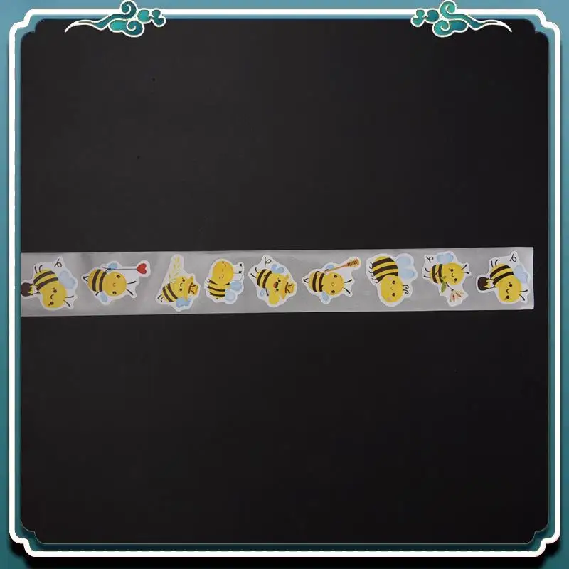 사용하기 쉬운 꿀벌 스티커 롤 - 크리스마스 선물, 사무용품 및 공예품을 위한 귀여운 꿀벌 유치원 스티커 500개