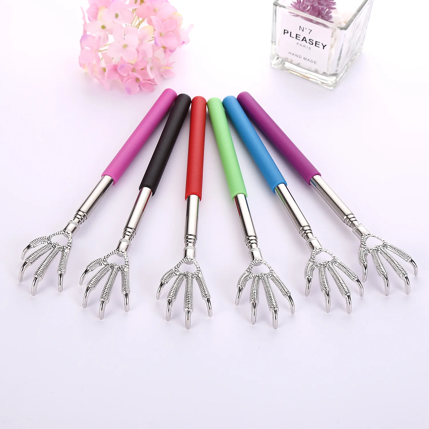 

Stainless Steel Back Scratcher Telescopic Scratching Massager Extendable Itch Old Man Happy Health Products Hackle Handicrafts