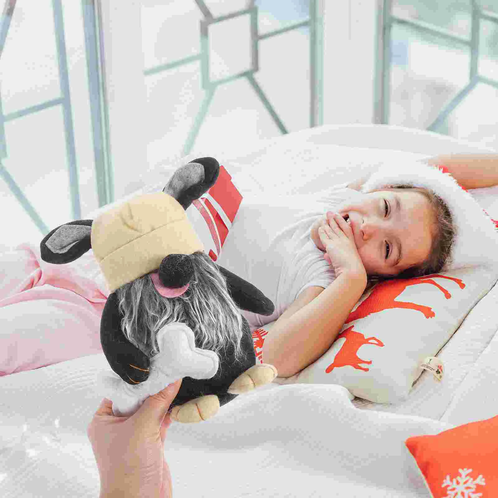 

Sewroro Christmas Decorations Dog Paws Plush Doll Gnomes Cute Puppy Gnome Stuffed Figurine Dolls Swedish Figurine Plush Elf