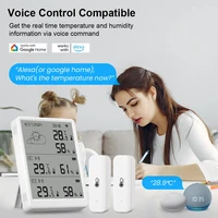 Tuya WiFi+RF433 Temperature And Humidity Sensor Sets Screen Display Monitor Main Sub devices Kits Works With Alexa Google Home - Image 6