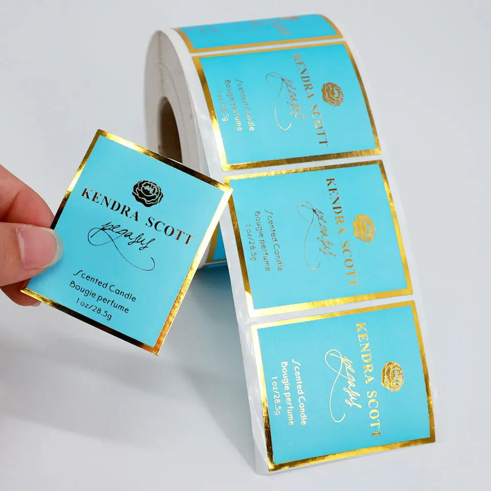 1000PCS Custom Cosmetic Logo Sticker Adhesive Waterproof 30ml Bottle