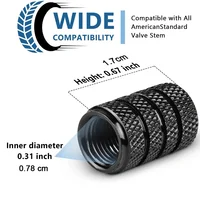 Aluminum Alloy Tire Valve Stem Caps 4 Pcs Universal Stem Covers for Cars Motorcycles and Bikes Auto Tire Accessoires 2