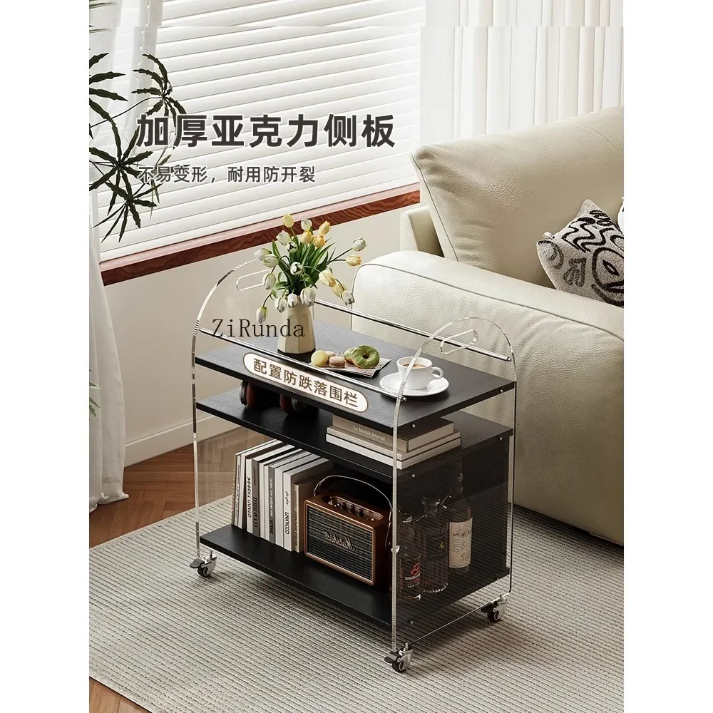 *Sofa Side Table Removable Living Room Small Coffee Table Trolley Bedside Side Cabinet